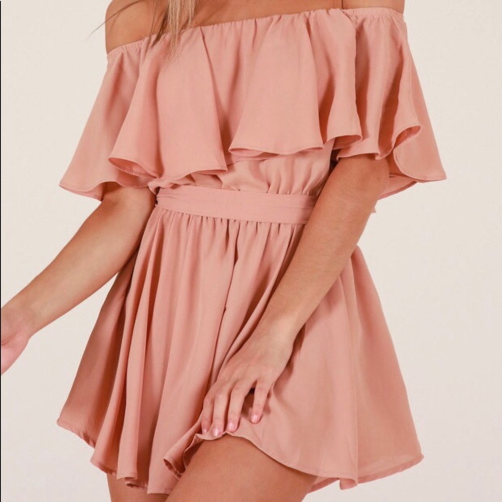 Pink/beige romper